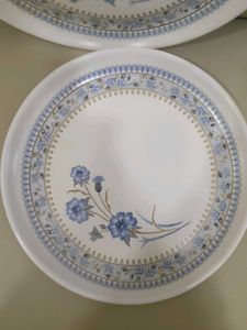 Floral Dinner Plates (Set of 2) In Peaceful White