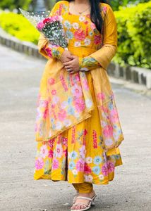 Floral Anarkali Kurta Set
