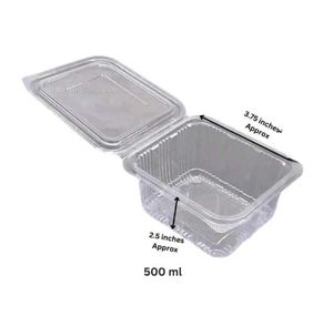 20 pcs Hinged Clamshell Food Container