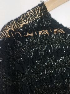 Golden Thread Net Mash Top