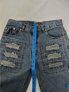 straight blue denim