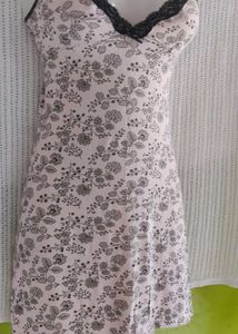 Floral Lace Trim Nightgown