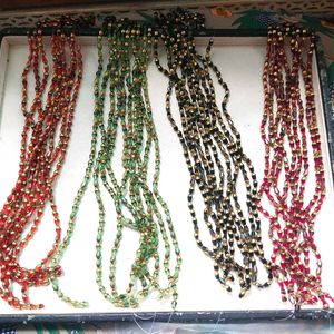 Conbo Of Five Red&amp;Gold Mix Cristal Mala.