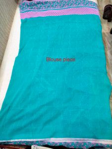 Blue Chiffon Saree