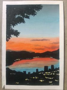 Sunset Scenary 🌇 Painting