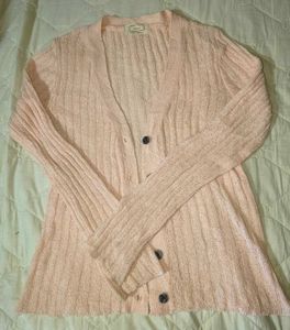 Peach Knit Cardigan