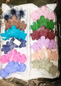 Flower Hair Clips - Multi-Colored