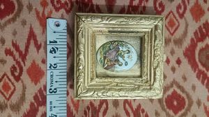 Vintage Framed Porcelain Miniature