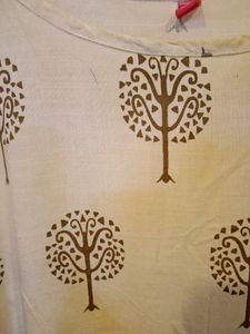 White Cotton Spaghetti Strap Kurti