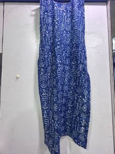 Pure Cotton Indigo Print Kurta For Woman
