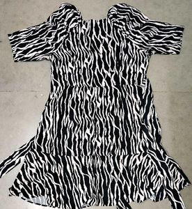 Zebra Print Wrap Dress