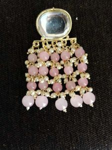 Pink Beaded Earrings