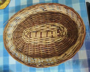 Handwoven Oval Wicker Basket