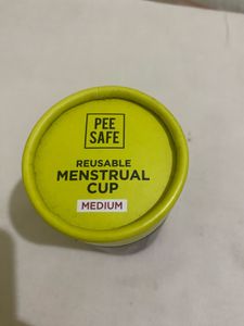 Pee Safe Reusable Menstrual Cup in Medium size.