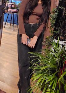 Brown Long Sleeve Top