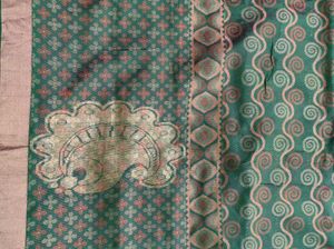 Green And Maroon Pure Silk Saree