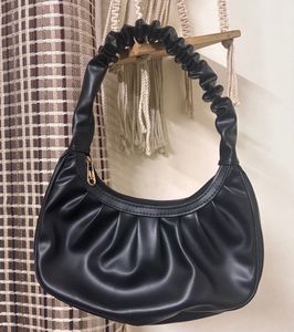 Black Ruched Handle Handbag