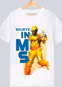 MS Dhoni In Yellow T-shirt
