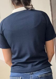 Stylish Blue Polo T-Shirt westside