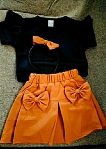 Baby Girl Casual Top Skirt With Free Delivery