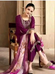 Elegant Purple Kurta Set