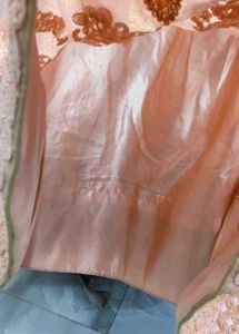 Peach Embroidered Lehenga Choli
