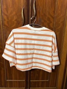 H&amp;M Striped Crop Top