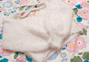 Cozy Cream Fuzzy Wrap Sweater