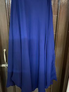 Blue Long Skirt With Zip To Adjust