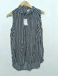 Trendy New Striped Sleeveless Blouse