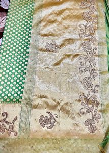 Green Floral Saree