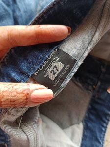 Ripped Blue Denim Jeans