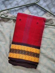 Deep Maroon Cotton Saree
