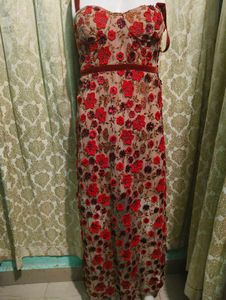 Floral Applique Maxi Dress