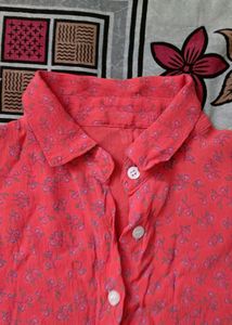 Floral Printed Cropped Shirt