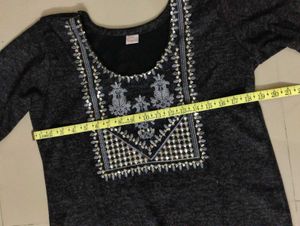 Embroidered Knit woolen kurti