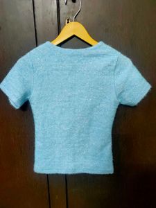 Ice Blue Korean Top