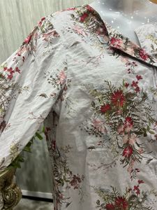 Floral Print Button-Down Top
