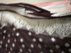 Elegant Black &amp; Silver Sari