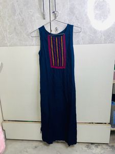 White Boader Kurti