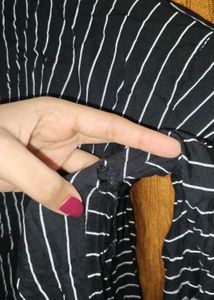 Striped Open Front Cardigan