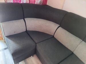 L-Shaped Sofa With 2 Cushions
