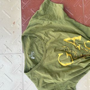 Olive Green Graphic Tee