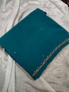 Elegant Teal Saree