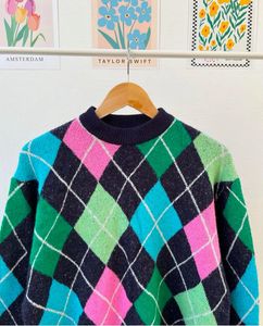 Checkered Print Pullover