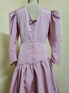 Vintage Pink Satin Dress