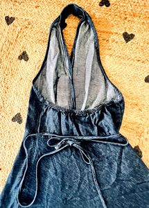 Denim Halter Dress