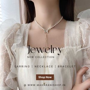 Elegant Pearl Butterfly Necklace | Maha Rani Jewel