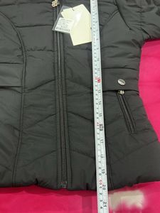 Black Hooded Winter Jacket