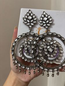Beautiful white jhumka